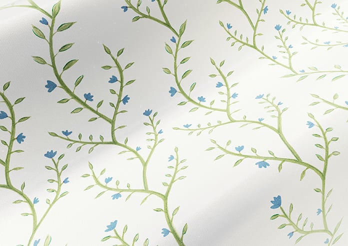 Boughton Faux Silk, Blue - Motorised Roman Blind - Image 4